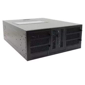 Корпус Chenbro RM41300-FS81U3, E-ATX, 4U RM, без БП, черный/серебристый (384-19019-Y11800||bp ) (Плохая упаковка)