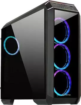 Корпус Chieftec APEX, ATX, Midi-Tower, 2xUSB 3.0, USB Type-C, RGB подсветка, черный, без БП (GA-01B-TG-OP)