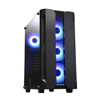 Корпус Chieftec Hunter, ATX, Midi-Tower, 2xUSB 3.1, черный, без БП (GS-01B-OP)