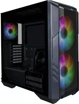 Корпус COOLERMASTER HAF 500P, EATX, Midi-Tower, 2xUSB 3.0, USB Type-C, RGB подсветка, черный, без БП (H500-KGNN-S00)
