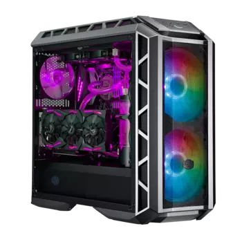 Корпус COOLERMASTER MasterCase H500P Mesh ARGB, ATX, Midi-Tower, 2xUSB 3.0, черный/серый, Без БП (MCM-H500P-MGNN-S11)