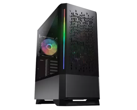 Корпус COUGAR MX430 Air RGB, ATX, Midi-Tower, 2xUSB 3.0, RGB подсветка, черный, без БП (CGR-51C6B-AIR-RGB)