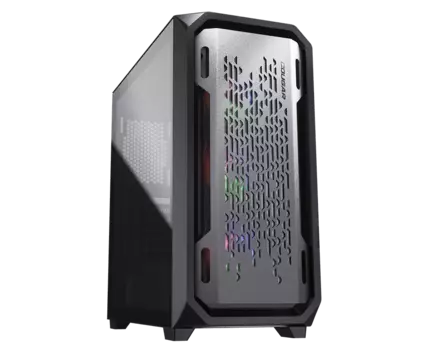Корпус COUGAR MX620 RGB, EATX, Midi-Tower, 2xUSB 3.0, RGB подсветка, черный, без БП (CGR-5UM7B-RGB)