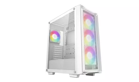 Корпус Deepcool CC560 MESH V2, ATX, Midi-Tower, 2xUSB 3.0, RGB подсветка, белый, без БП (R-CC560-WHAMA4-G-2)