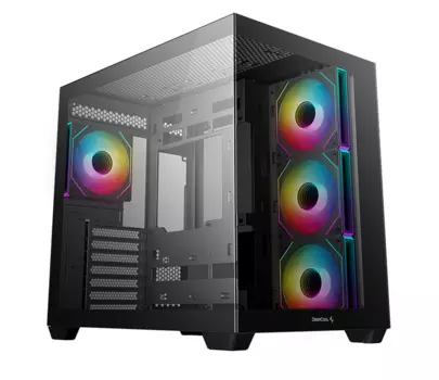Корпус Deepcool CG530 4F, ATX, Midi-Tower, 2xUSB 3.0, USB Type-C, RGB подсветка, черный, без БП (R-CG530-BKADA4-G-1)