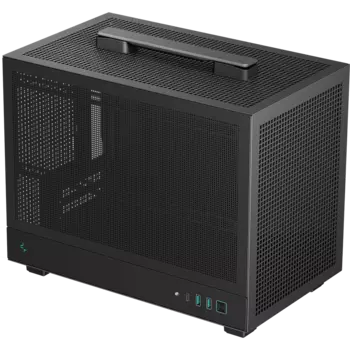 Корпус Deepcool CH160 MESH, Mini-ITX, Micro-Tower, 2xUSB 3.0, USB Type-C, черный, без БП