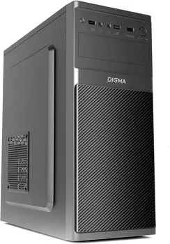 Корпус Digma DC-ATX200-U3, ATX, Midi-Tower, USB 3.0, черный, без БП (DC-ATX200-U3)
