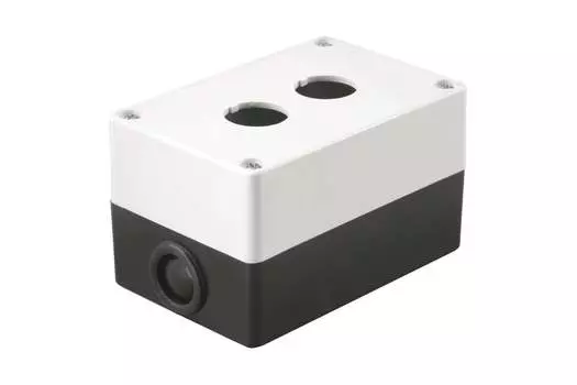 Корпус для кнопок IEK КП-102, 2-местный, белый/черный (BKP10-2-K01)