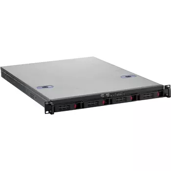 Корпус Exegate 1U660-HS04/700ADS, E-ATX, 1U RM, 4x3.5 HS, 1x700 Вт, черный/серебристый (EX288492RUS)