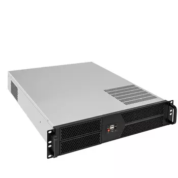Корпус Exegate 2U550-04/2U-1080ADS, mATX, 2U RM, 1x1080 Вт, черный/серебристый (EX298458RUS)