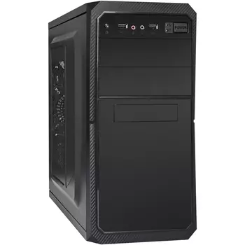 Корпус ExeGate BA-202, mATX, Mini-Tower, черный/серый, 350 Вт (EX284026RUS)