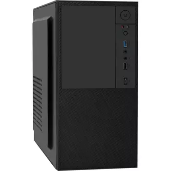Корпус ExeGate BAA-308UC-AAA450, mATX, Mini-Tower, USB 3.2, USB Type-C, черный, 450 Вт (EX298010RUS)