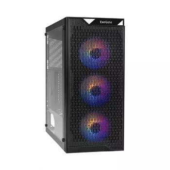 Корпус ExeGate EVO-5001, ATX, Midi-Tower, USB 3.0, черный, Без БП (EX289018RUS)