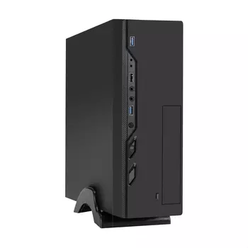 Корпус ExeGate MI-208U2-M450, mATX, Slim-Desktop, 2xUSB 3.0, черный, 450 Вт (EX296297RUS)