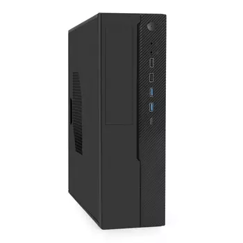 Корпус ExeGate MI-641-01С, mATX, Desktop, 2xUSB 3.2, USB Type-C, черный, без БП (EX296199RUS)