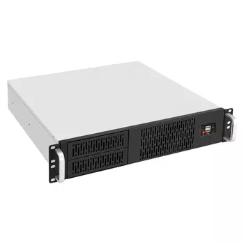 Корпус Exegate Pro 2U400-02, ATX, 2U RM, 1x500 Вт, черный/серебристый (EX297151RUS)