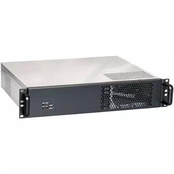 Корпус Exegate Pro 2U550-08, mATX, 2U RM, 1x700 Вт, черный/серебристый (EX284975RUS)