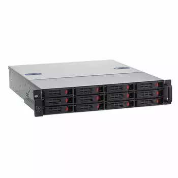 Корпус Exegate Pro 2U550-HS12, ATX, 2U RM, 12x3.5/2.5 HS, 1x800 Вт, черный (EX281298RUS)