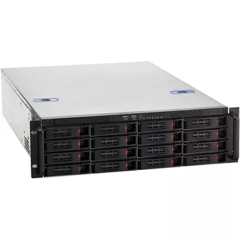 Корпус Exegate Pro 3U660-HS16, E-ATX, 3U RM, 16x3.5/2.5 HS, 1x700 Вт, черный/серебристый (EX281301RUS)