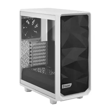 Корпус Fractal Design Meshify 2 Compact Clear Tempered Glass, ATX, Midi-Tower, 2xUSB 3.0, USB Type-C, белый, без БП (FD-C-MES2C-05)