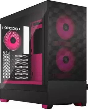Корпус Fractal Design Pop Air RGB Magenta, ATX, Midi-Tower, 2xUSB 3.0, RGB подсветка, черный/розовый, без БП (FD-C-POR1A-03)