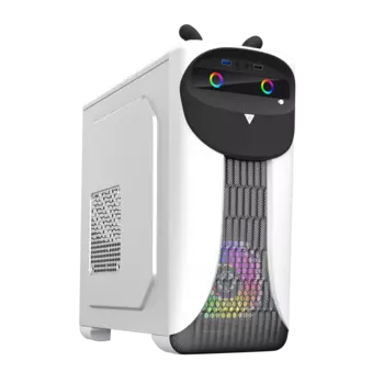 Корпус GameMax Cute OWL, mATX, Mini-Tower, USB 3.0, белый/черный, без БП (Cute OWL White Black)