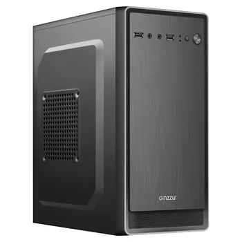 Корпус Ginzzu B180, mATX, Mini-Tower, черный, без БП