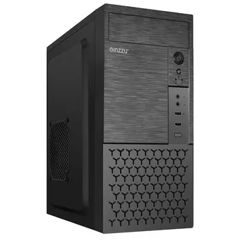 Корпус Ginzzu B410, mATX, Mini-Tower, черный, без БП (B410)