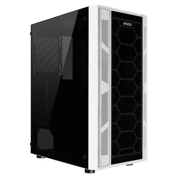 Корпус Ginzzu CL160, ATX, Midi-Tower, USB 3.0, черный/белый, без БП