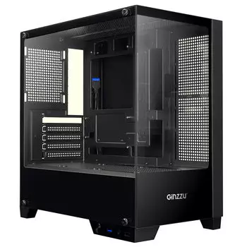Корпус Ginzzu CL570, mATX, Midi-Tower, USB 3.0, черный, без БП (18233)