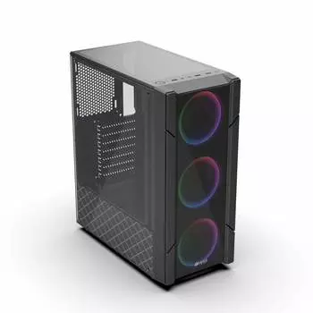 Корпус HIPER XG301 POLARIS 2, ATX, Midi-Tower, USB 3.0, черный, Без БП