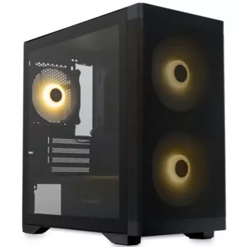 Корпус HSPD M320, mATX, Mini-Tower, 2xUSB 3.0, RGB подсветка, черный, без БП (M320-TGBK-ARGB)