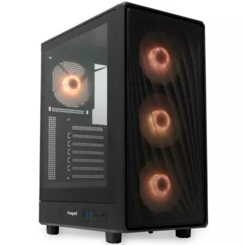 Корпус HSPD M510, ATX, Midi-Tower, 2xUSB 3.0, RGB подсветка, черный, без БП (M510-TGBK-ARGB)