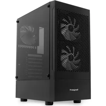 Корпус HSPD M540, ATX, Midi-Tower, USB 3.0, RGB подсветка, черный, без БП (M540-TGBK-ARGB)