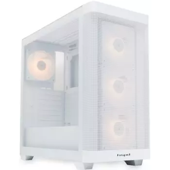 Корпус HSPD M740, EATX, Midi-Tower, USB 3.0, USB Type-C, RGB подсветка, белый, без БП (M740-TGWH-ARGB)