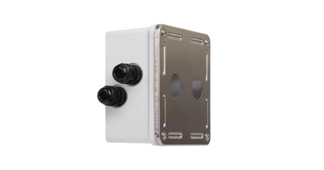 Корпус индустриальной настенной розетки NIKOMAX, 2 порта, под индустриальные модули-вставки, IP67, белый (NMC-MB2P-IS-MT)