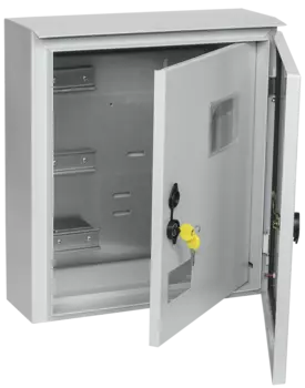 Корпус металлический 445мм x 400мм x 150мм, IP66, У1, замок с ключом, серый, IEK TITAN ЩУ 3/1-1 (MKM51-N-09-54)