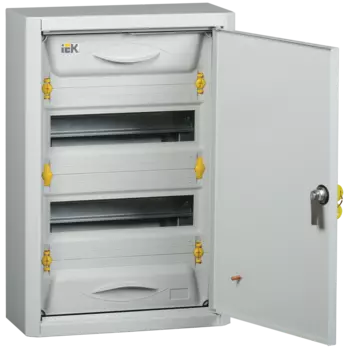 Корпус металлический 460мм x 310мм x 130мм, IP31, УХЛ3, серый, IEK ЩРн-24з-0 36 (MKM15-N-24-31-ZU)