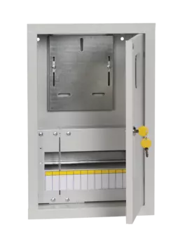 Корпус металлический 480мм x 320мм x 165мм, IP31, УХЛ3, замок с ключом, серый, IEK ЩУРв-1/12зо-1 (MKM25-V-12-31-ZO)