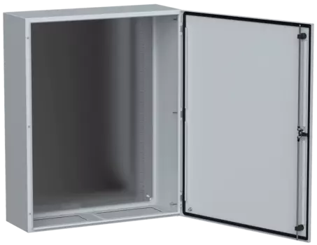 Корпус металлический с монтажной панелью 1 м x 80 см x 30 см, IP66, УХЛ1, замок с ключом, серый, IEK ЩМП-100.80.30 (TI5-10-N-100-080-030-66)