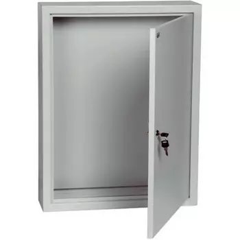 Корпус металлический с монтажной панелью 395мм x 310мм x 220мм, IP 31, замок с ключом, серый, TDM Народный ЩМП-1-0 (SQ0905-0083)