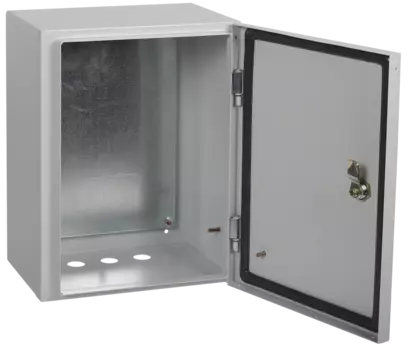 Корпус металлический с монтажной панелью 395мм x 220мм x 310мм, IP54, У2, замок с ключом, серый, IEK ЩМП-1-0 (YKM40-01-54-G)