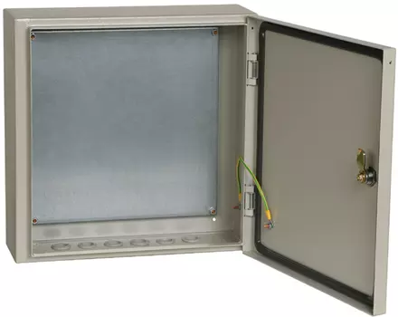 Корпус металлический с монтажной панелью 400мм x 400мм x 150мм, IP54, У2, замок с ключом, серый, IEK ЩМП-4.4.1-0 (YKM40-441-54)