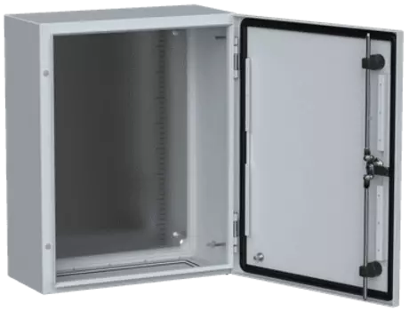 Корпус металлический с монтажной панелью 50 см x 40 см x 20 см, IP66, УХЛ1, замок с ключом, серый, IEK ЩМП-50.40.20 (TI5-10-N-050-040-020-66)