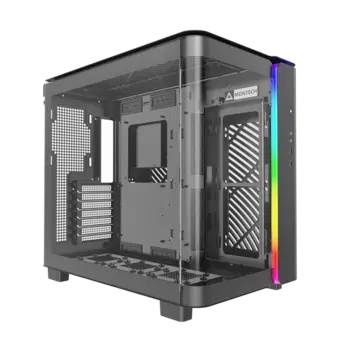 Корпус MONTECH KING 95, ATX, Midi-Tower, 2xUSB 3.0, RGB подсветка, черный, без БП (KING 95)