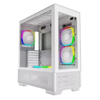 Корпус MONTECH SKY TWO, ATX, Full-Tower, 2xUSB 3.0, USB Type-C, RGB подсветка, белый, без БП (SKY TWO)