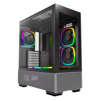 Корпус MONTECH SKY TWO, ATX, Full-Tower, 2xUSB 3.0, USB Type-C, RGB подсветка, черный, без БП (SKY TWO)