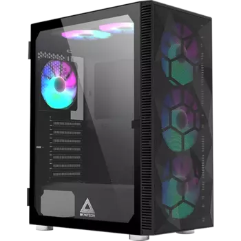 Корпус MONTECH X3 Mesh, ATX, Midi-Tower, USB 3.0, RGB подсветка, черный, без БП (X3 MESH BL)