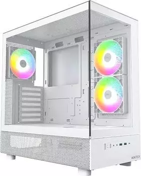Корпус MONTECH XR, ATX, Midi-Tower, 2xUSB 3.0, USB Type-C, RGB подсветка, белый, без БП (XR WH)