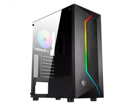 Корпус MSI MAG VAMPIRIC 100R, ATX, Midi-Tower, USB 3.2, RGB подсветка, черный, без БП (306-7G07R25-809)